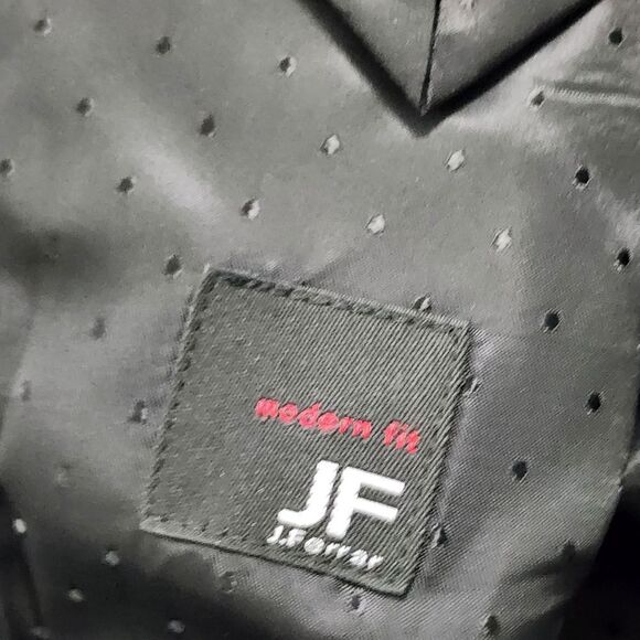 J.Ferrar modern fit sports coat jacket blazer black textured 52R - Picture 6 of 6
